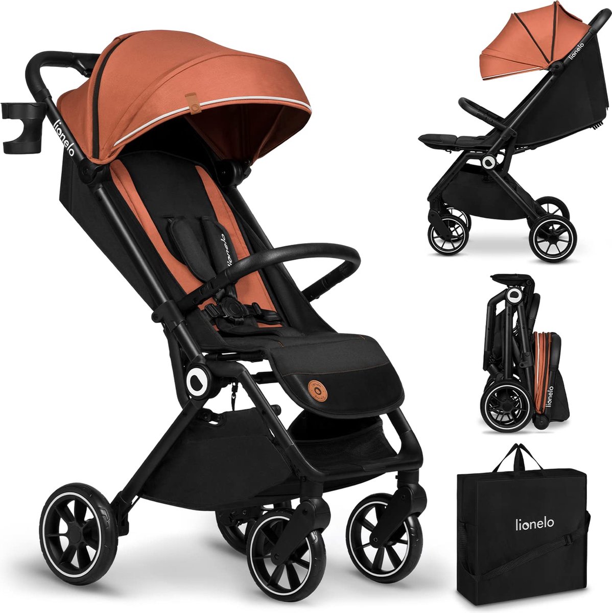 lionelo Buggy Cleo Brown Rust
