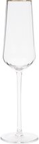 Riviera Maison Champagneglas, Gouden rand, Bewerktglas - Les Saisies Bubbles Glass 1200 ml