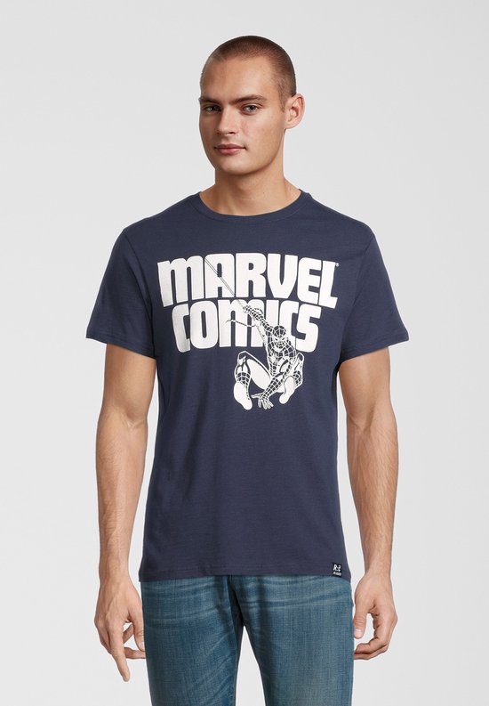 Recovered Marvel Comics Spidey Navy T-Shirt