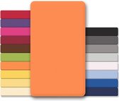 Lucina Hoeslaken, jersey-katoen, voor topmatrassen, verschillende kleuren en matten, oranje, 180x200 - 200x200 cm