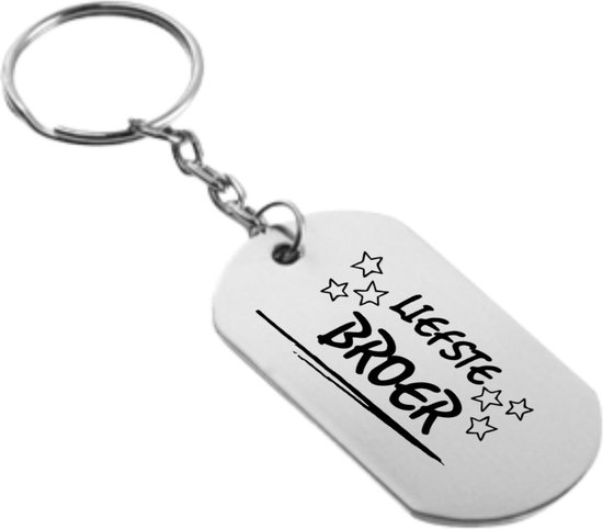 Akyol - liefste broer sleutelhanger - Broer - familie - cadeau - 54 x 29mm