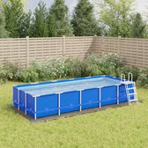 The Living Store Tapis de sol pour piscine - Polyester - Rectangulaire 550x280cm - Gris clair