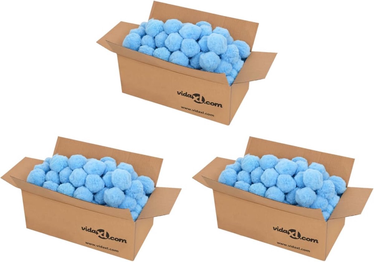 The Living Store Filterbollen – PE – 50 mm – Blauw