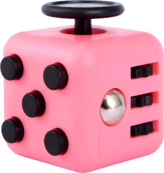 Touts & Feil - Fidget Cube friemelkubus - Roze - Montessori speelgoed - toy - kind - Voor betere concentratie - tegen stress