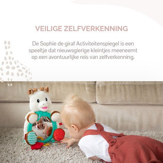 Sophie de giraf Activiteitenspiegel - Knuffel - Baby speelgoed - Kraamcadeau - Babyshower cadeau - Vanaf 0 maanden - 30 x 28 x 9 cm van Sophie de Giraf. — afbeelding 2