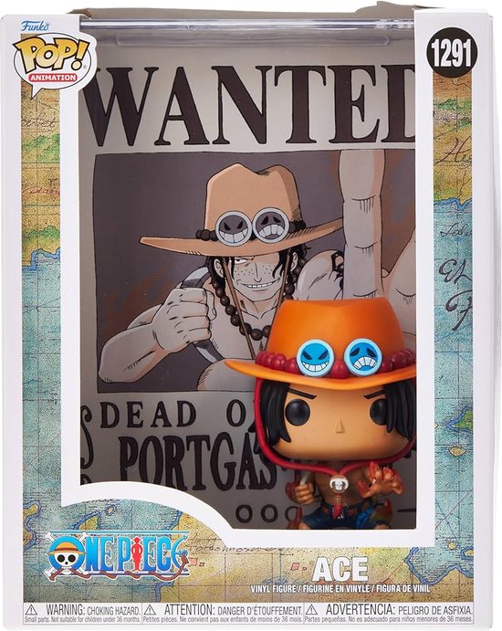 Funko Pop! Poster Cover - One Piece - Portgas D. Ace Wanted #1291