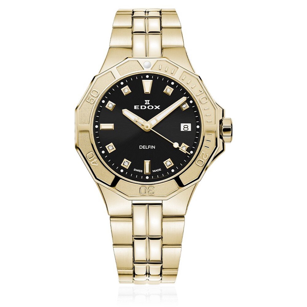 EDOX Delfin The Original Diver Lady 53020-37JM-NID vrouwen horloge
