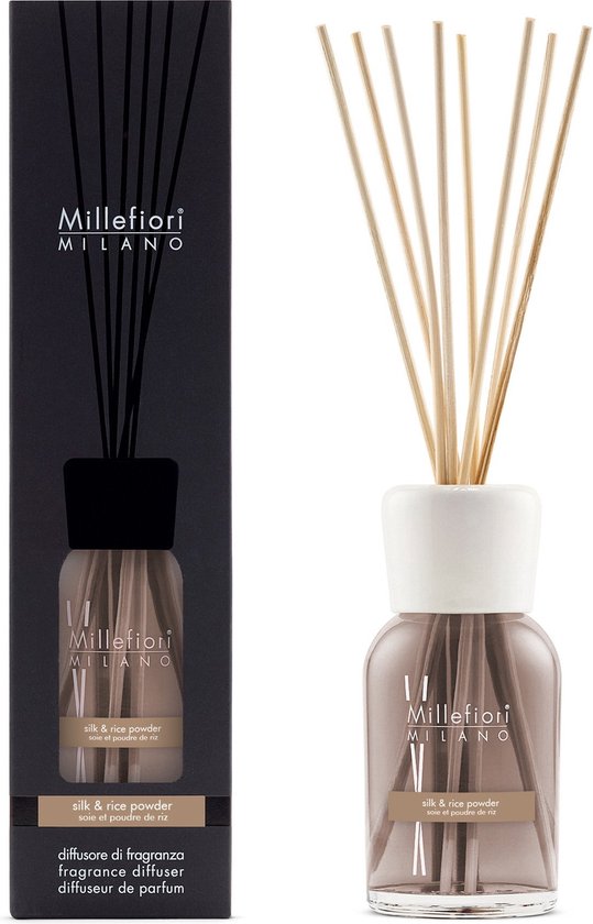 Millefiori Milano Diffuseur à Parfum 500 ml Silk & Poudre de Rice