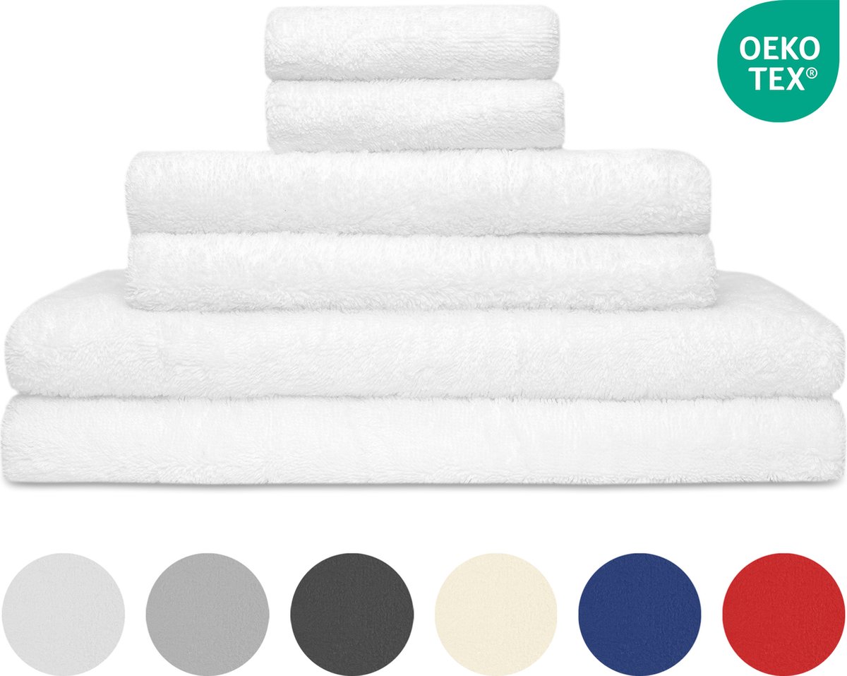 Jacobson Handdoeken 70 x 140 - set van 4 - Hotelkwaliteit - Wit