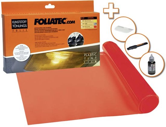 Foto: Foliatec plastic tint folie rood 30x100cm 1 stuk