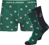 Jack & Jones Heren Kerst Giftbox JACSWEET SANTA Groen - Maat S