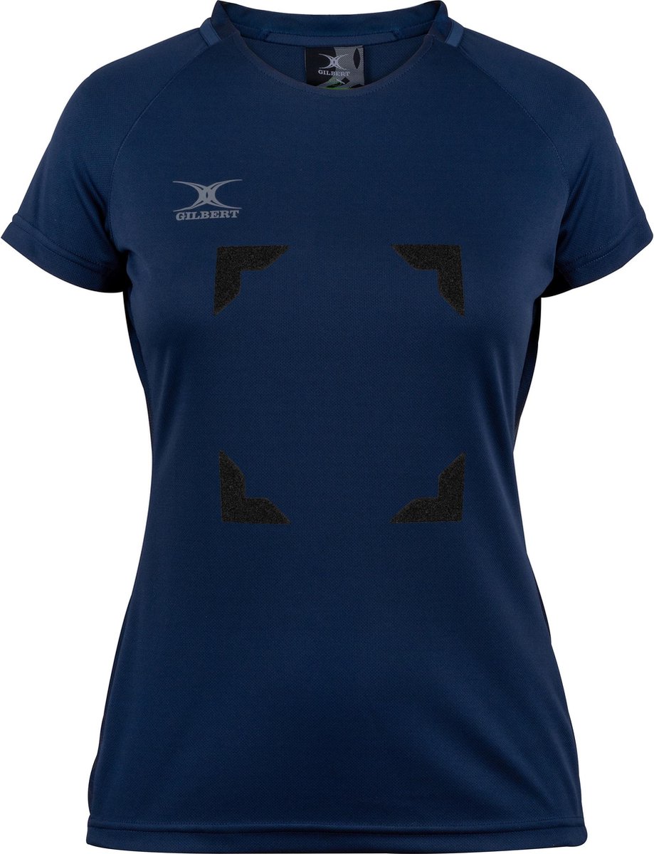 Gilbert Netball Eclipse Hook and Loop Top - W 18 - Donker Navy