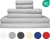 Jacobson Handdoeken 30 x 50 - set van 10 - Hotelkwaliteit - Licht grijs