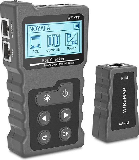 Danicom professionele netwerkkabel tester UTP, FTP, S/FTP en coaxiale netwerkkabels in etui kopen