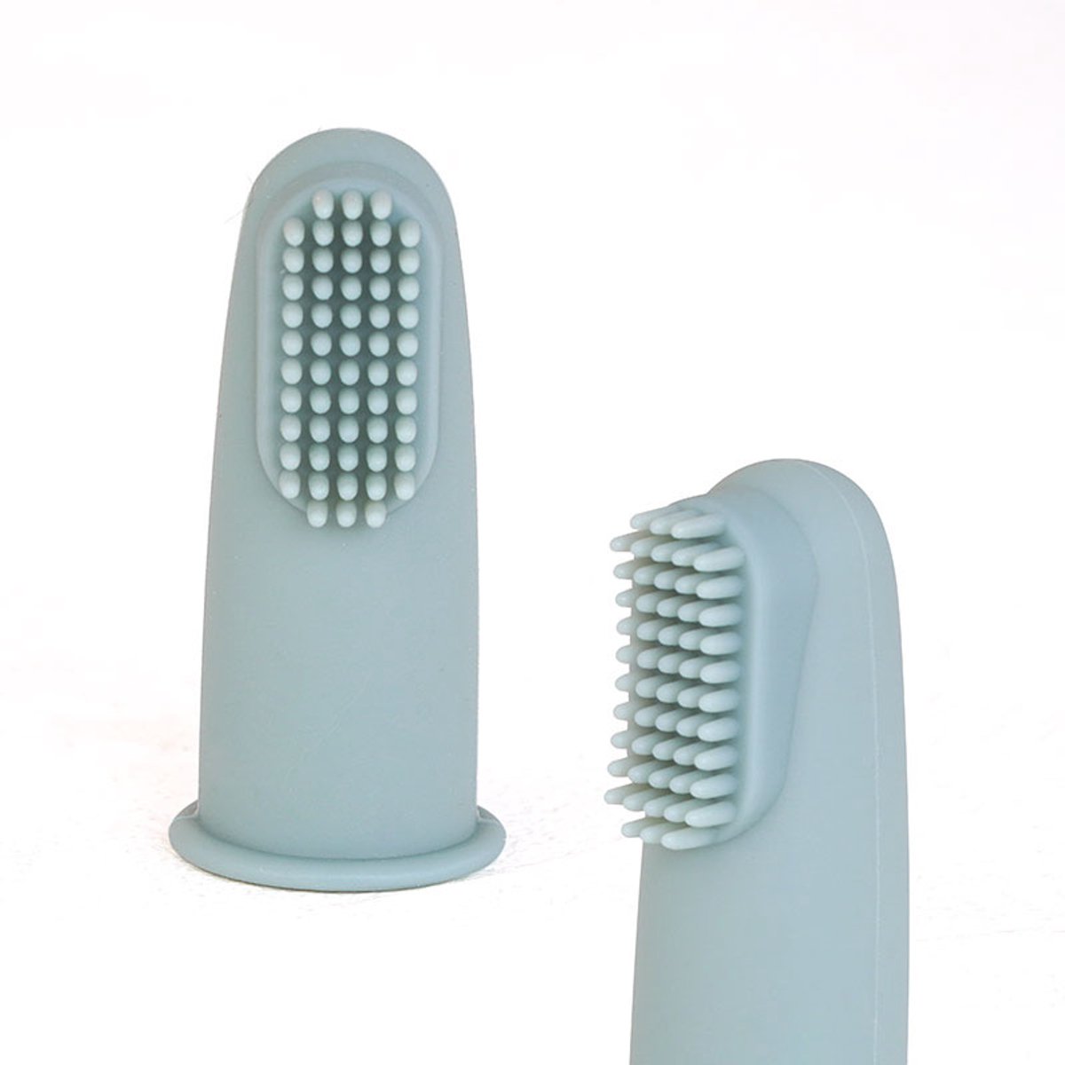 Dutsi - Siliconen - Baby Vingertandenborstel - BPA vrij - Pastelblauw