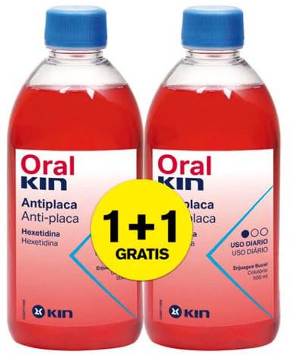 Mondwater Kin Oralkin Enjuague Bucal Placa Anti-plaque (2 uds)
