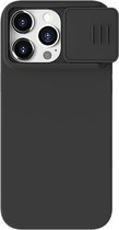 Nillkin CamShield Siliconen Hoesje voor de Apple iPhone 15 Pro - Back Cover met Camera Slider Zwart