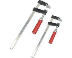 Snelspan lijmklemmen set - 2x - verzinkt staal - bereik 200 en 300 mm - lijmtang