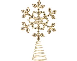 Christmas Decoration piek - ster vorm - goud met steentjes - 23 cm