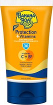 Banana Boat Protection + Vitaminen Zonnebrandcrème SPF 30 | Hydraterende zonnebrandcrème met Niacinamide, vitamine C en B3 | Lotion 133ml