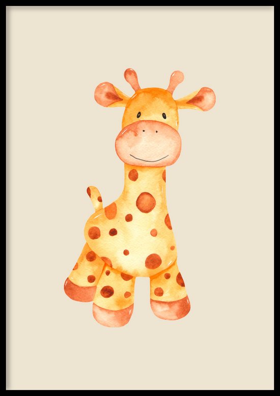 Poster Giraffe - Kinderkamer poster - Babykamer poster - Dieren poster - Kinderkamer decoratie - 50x70 cm - WALLLL