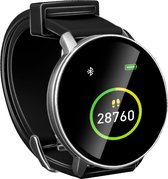 Umbro Smartwatch - Activity Tracker Bluetooth – Sporthorloge met Stappenteller en Thermometer - Zwart