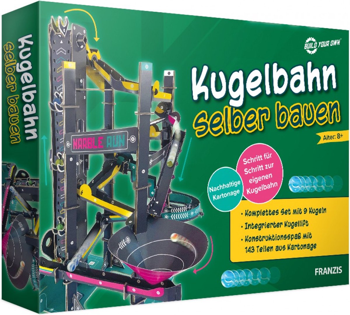 Franzis Modelbouwpakket - 67173-8 Marble Run! - Zelf te Bouwen Knikke Karton - Franzis -