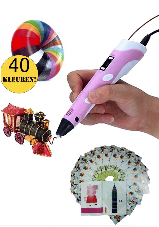 Kit de démarrage pour stylo 3D - Comprend 129 mètres de filament en 40  couleurs - Boek... | bol
