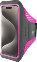 Hardloop Sportarmband geschikt voor Apple iPhone 15 Pro - Roze - Mobiparts