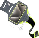 Hardloop Sportarmband geschikt voor Apple iPhone 15 Pro - Groen - Mobiparts