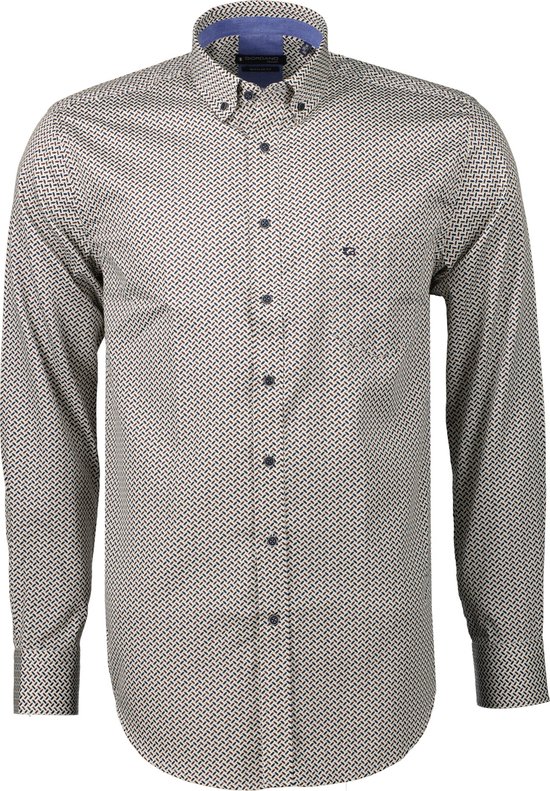 Giordano Overhemd - Modern Fit - Bruin - 4XL Grote Maten