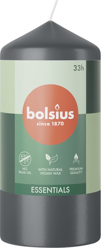 Bolsius Essentials Stompkaars 120/58 Stormy Grey