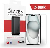 2-pack BMAX geschikt voor de iPhone 15 Screenprotector van gehard glas - Apple screenprotectors - Telefoonaccessoires - Telefonie & Accessoires - Beschermglas - Glas screenprotectors