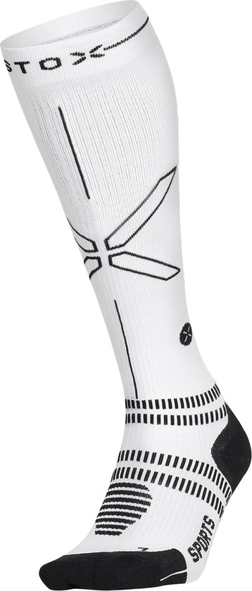 STOX Energy Socks - Sportsokken voor Mannen - Premium Compressiesokken - Voorkom Blessures & Spierpijn - Sneller Herstel - Minder Vermoeide Benen - Extra Comfort - Verdikt Voet en Hielstuk - Mt 46-49