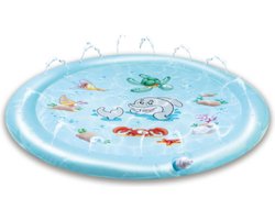 Creative Kids Waterspeelmat Ø100CM - Watermat met Sproeisysteem - Blauw