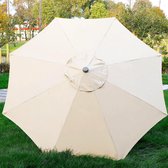 Parasol stoffen hoes, vervangende parasolhoes, 3 m / 8 armen, duurzame polyester UV-bescherming, parasolhoes, geschikt voor vervanging van parasolvoeten voor buiten (beige)