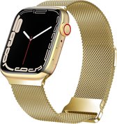 By Qubix geschikt voor Apple watch Milanese band - Goud - Extra sterke magneet - Geschikt voor Apple Watch 38mm - 40mm - 41mm