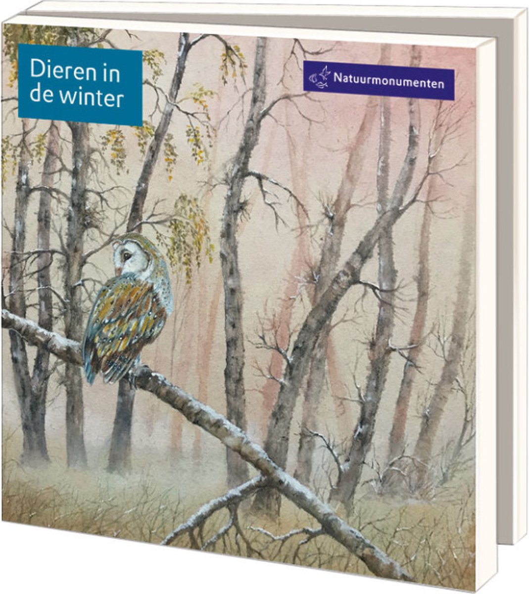 Bekking & Blitz - Kerstkaartenmapje - Winterkaarten - Kunstkaarten - Inclusief enveloppen - Inclusief sluitzegels - Dieren - Dieren in de winter - Dennis Meijering - Natuurmonumenten