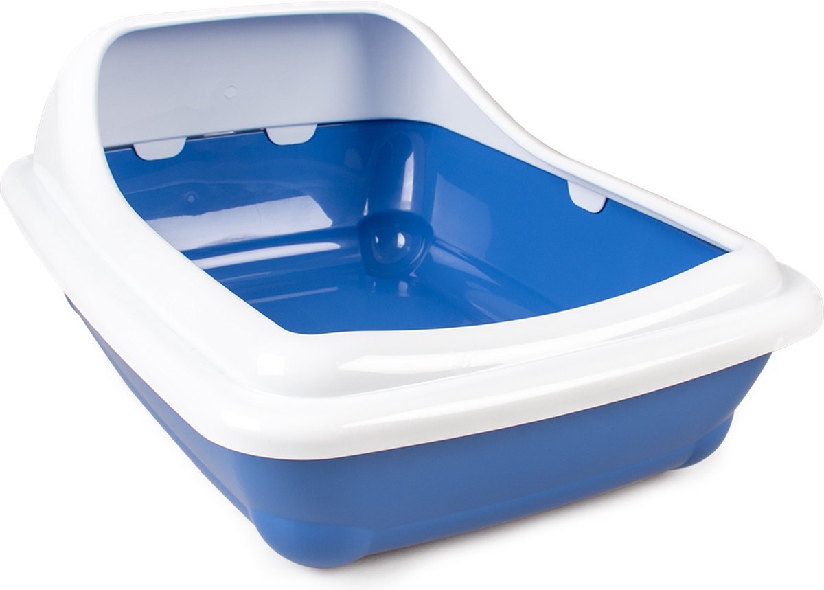 Duvoplus – Kattenbak – Kat – Kattentoilet Birba Met Rand L – 56x39x21,5cm Lichtblauw – 1st Duvoplus – Kattenbak – Kat – Kattentoilet Birba Met Rand L – 56x39x21,5cm Lichtblauw – 1st