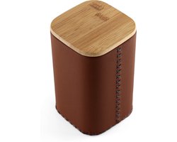 Urnovo - Caramello Urn - Cognac leer - 1 Liter - Premium Volnerfleer - Crematie Urn – Urne - Moderne urn – As – Urn – Mini urn – Urn hond – Urn kat – Huisdieren urn