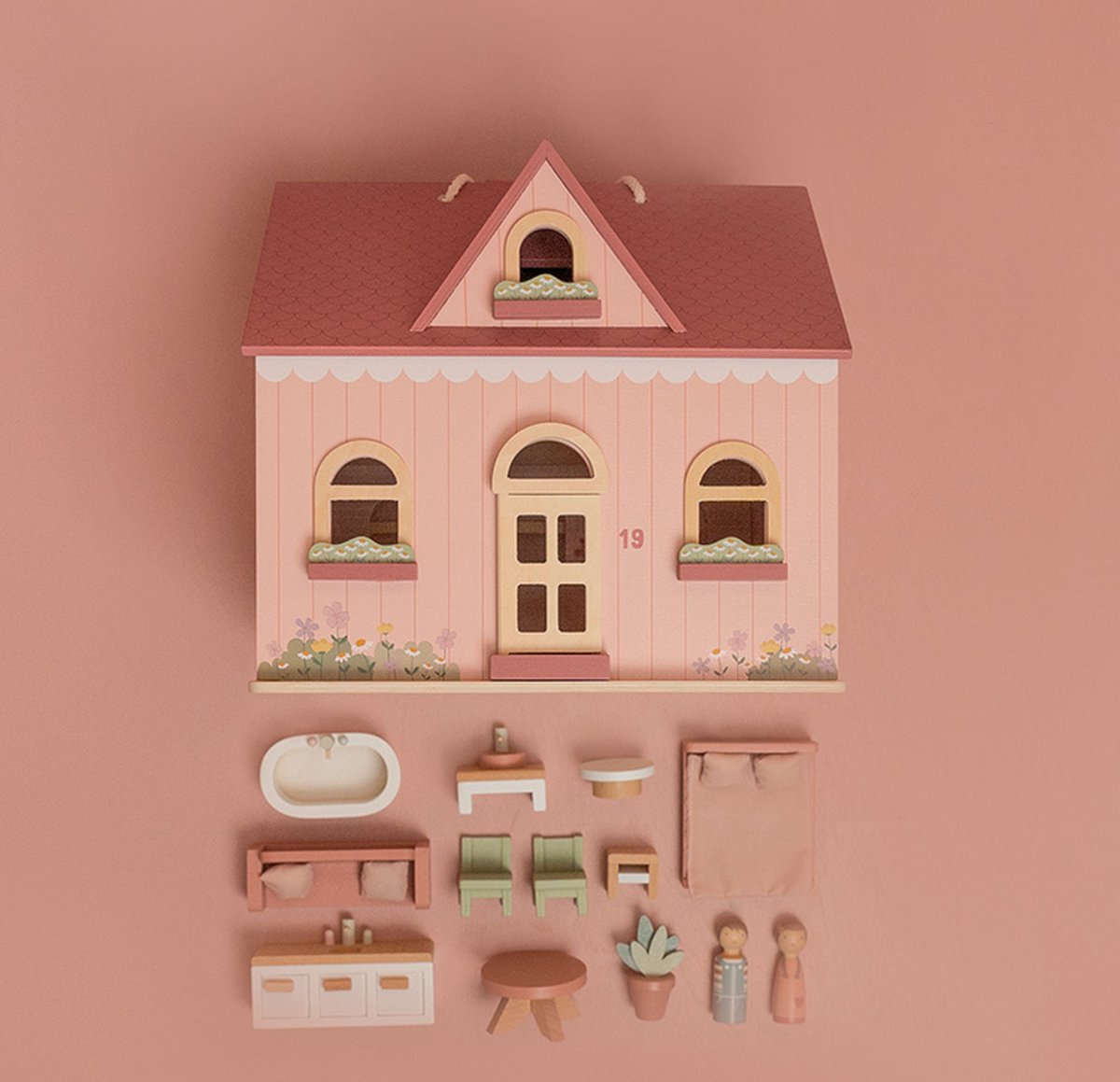 Little Dutch Draagbaar Houten Poppenhuis FSC — afbeelding 10