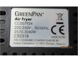 GreenPan - Bistro XL Airfryer - 7,2L - 11 programma's - zwart - PFAS-vrij