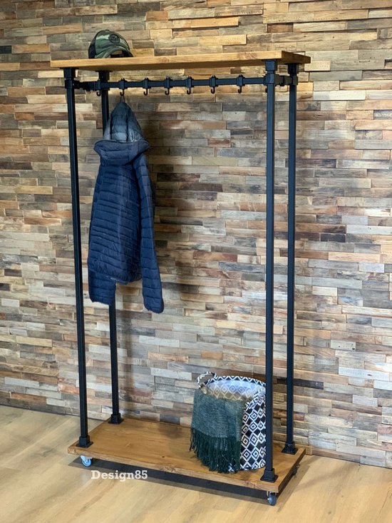Fraaai Kapstok industrieel 15 haken - 80 cm | Designstoel4u