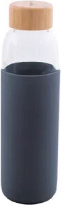 Point Virgule Glazen Fles met Siliconen Sleeve 580ml – Petrol Point Virgule Glazen Fles met Siliconen Sleeve 580ml – Petrol