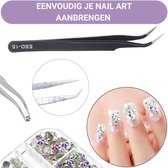 GUAPÀ® Nail Art Pincet | Tweezer | Pincet | Nail Art Tool | Gezichtsverzorging | Epileren | Wenkbrauwen | Wimpers | RVS Pincet Zwart