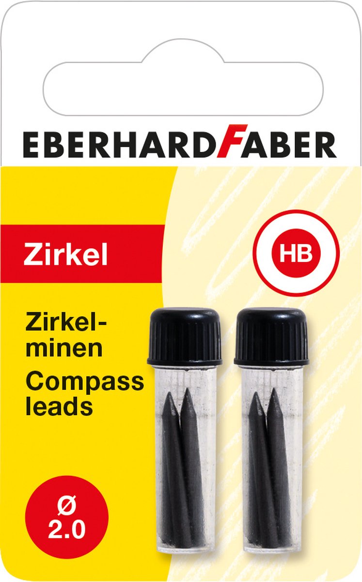 Eberhard Faber potloodjes passer - HB - 2x 4 stuks - EF-571798