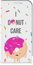 Bookcase met Quotes Geschikt voor iPhone 15 Pro Max Smartphone Hoesje Cadeautjes voor Meisjes Donut