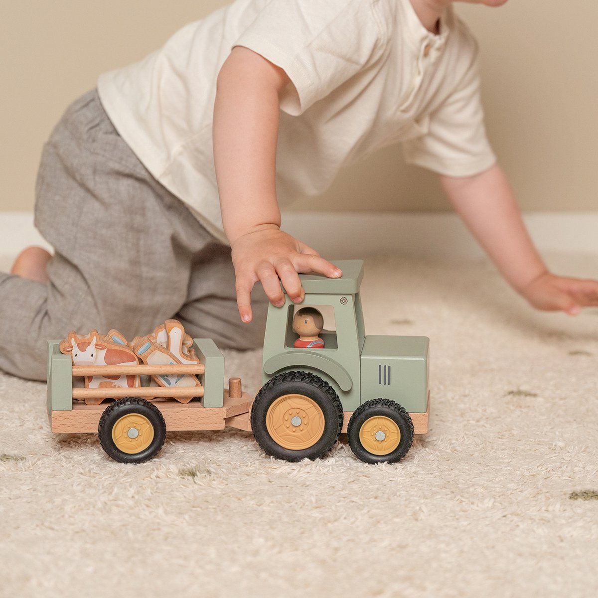 Little Dutch - Tractor met Trailer FSC - Little Farm — afbeelding 3