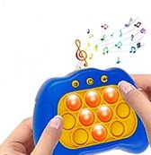Ilso quick push pop-it controller - anti stress - reflex - fidget toys - fijne motoriek - blauw - inclusief batterijen