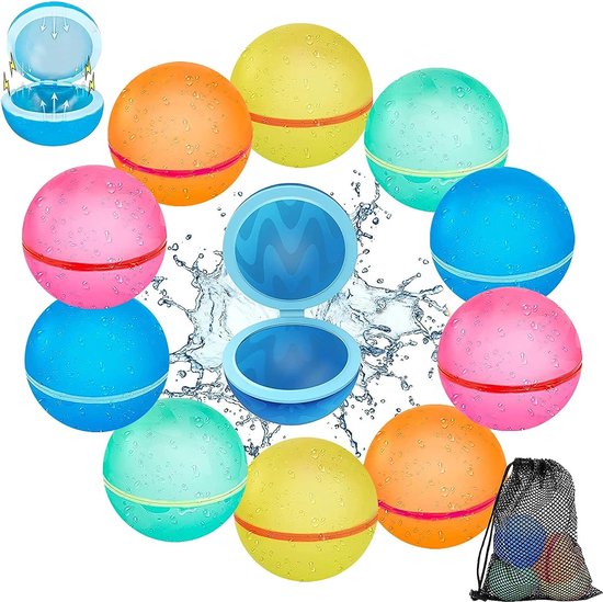Lot De 666 Bombes à Eau Auto-fermantes - Remplissage Rapide 5s - Latex Naturel - Arc-en-ciel